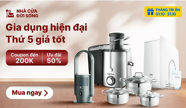 [Tiki.vn] Top khuyến mãi đồ gia dụng trên Tiki tháng 10